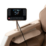 White Sakura Prime 101 massage chair from SAKURA, showing its sleek design and plush upholstery in a modern massage furniture style.
