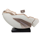 White Sakura Prime 108 massage chair from SAKURA with plush padding and modern design, showcasing a sleek, comfortable massage furniture piece.