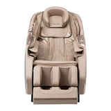 White Sakura Prime 108 massage chair from Sakura Massage Furniture, showcasing cushioned design and modern appearance.