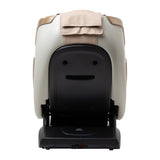 White Sakura Prime 108 massage chair from SAKURA, showcasing its sleek design and padded upholstery for relaxation.