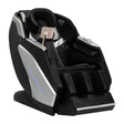 Black Sakura Prime 108 massage chair from SAKURA featuring padded armrests and sleek modern design for home relaxation.