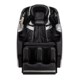 Black Sakura Prime 108 massage chair featuring padded upholstery and built-in controls for relaxing massage therapy.