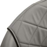Grey Halo hairdressing chair by HAIR SYSTEM, featuring a modern design and comfortable upholstery for salon styling.