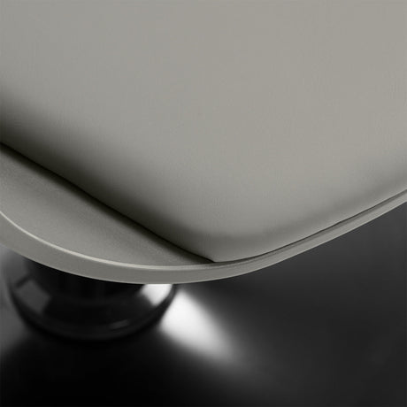 Grey HAIR SYSTEM Halo hairdressing chair with padded seat and backrest, ideal for salon styling and client comfort