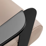 Beige Jet Latte hairdressing chair by HAIR SYSTEM with cushioned seat and backrest, modern salon furniture for styling salons.