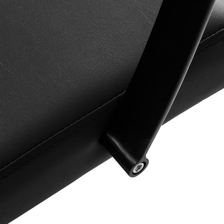 Black Hairdressing chair from Hair System Edge Noir collection, featuring a sleek modern design and cushioned seat for salon styling.