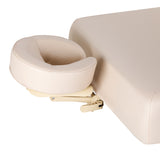 Cream SPA lounger Sillon Siesta with black base, a comfortable beauty salon furniture piece for relaxation and treatments.