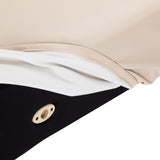 Cream SPA lounger Sillon Siesta beauty salon furniture with black base, ideal for relaxation and professional skincare treatments.