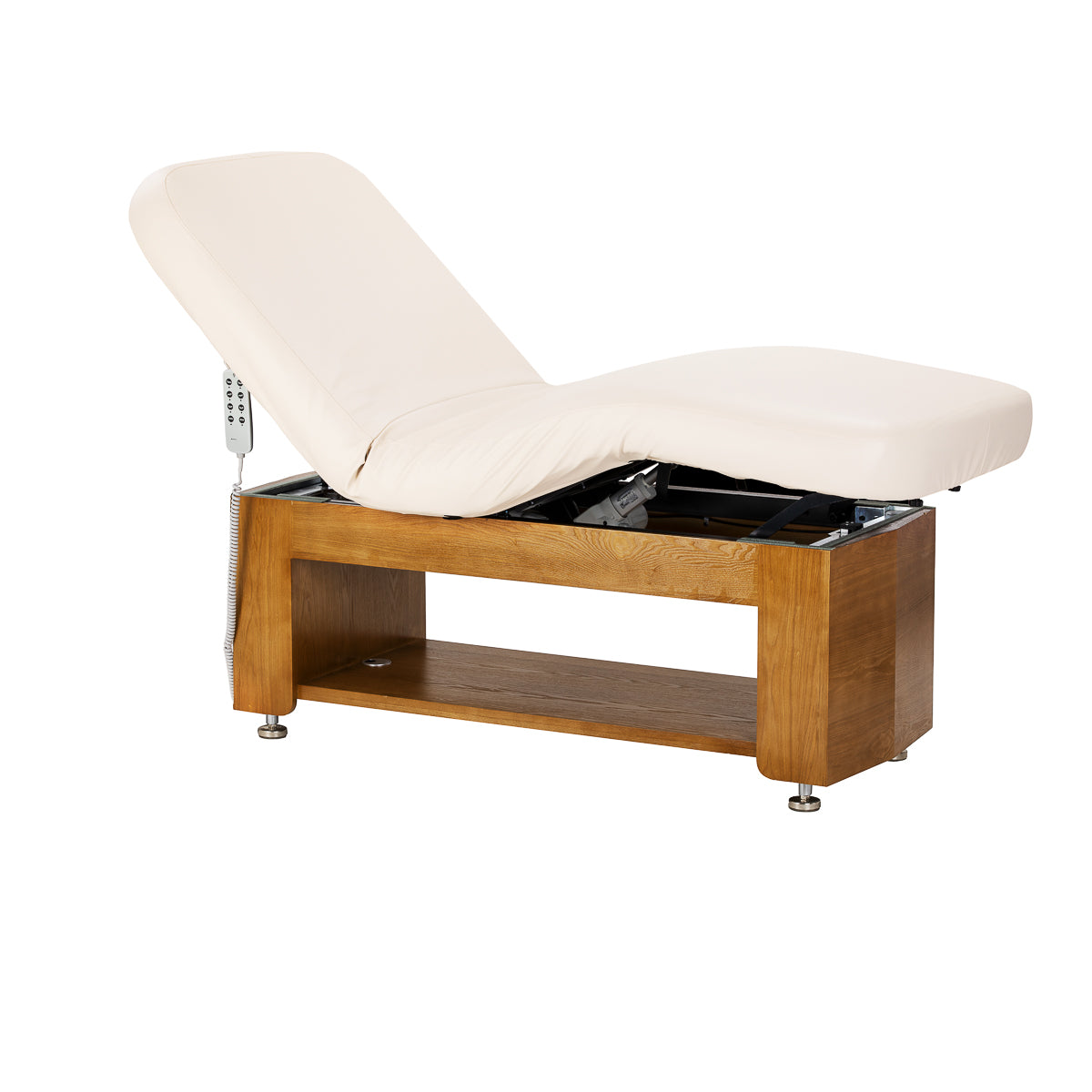 Sillon Leisure SPA lounger in sleek beige, designed for beauty salon relaxation and comfort, with plush cushioning.