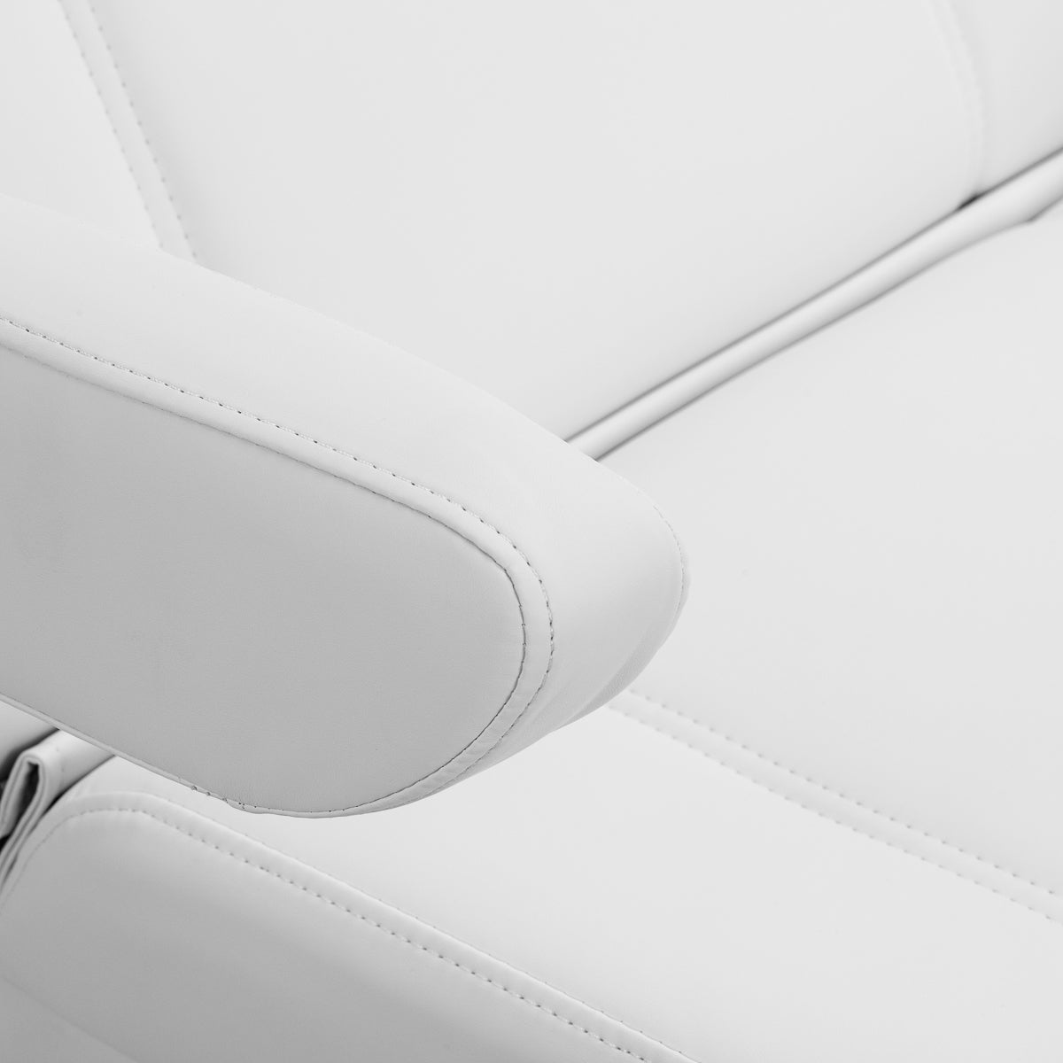 Azzurro Lux white cosmetic chair from AZZURRO beauty salon furniture, featuring a sleek, modern design for professional spa or salon use.