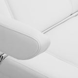 Azzurro Lux white cosmetic chair from AZZURRO beauty salon furniture, featuring a sleek, modern design for professional spa or salon use.