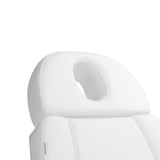 Azzurro Lux cosmetic chair in white, a sleek beauty salon furniture piece with plush upholstery and modern design.