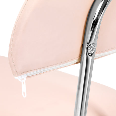Pink ACTIVESHOP Cosmetic Stool 6001 for beauty salons, featuring a comfortable seat and sleek design.