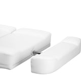 White electric cosmetic chair AZZURRO 803D with three motors, designed for beauty salons, featuring adjustable headrest and armrests.