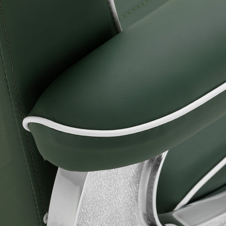 Gabbiano Visionerio barber chair green chrome frame - BVShop