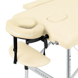 BALANCE aluminium folding massage table 2 segment cream - BVShop