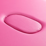 Pink and black BALANCE wooden folding massage table with two segments, designed for professional massage therapy.