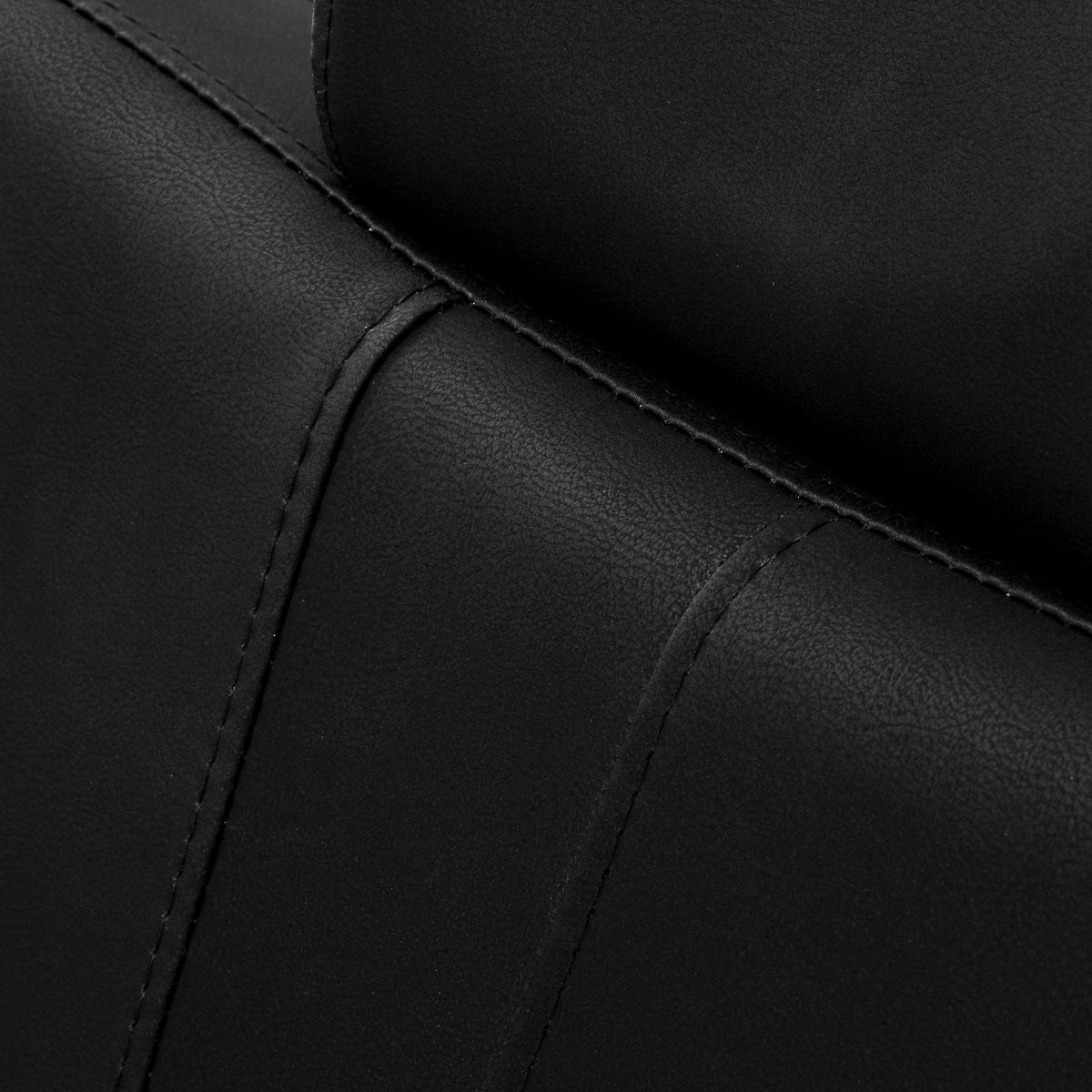 Black Gabbiano Athena barber chair with padded seat and backrest, adjustable height, and chrome armrests, designed for barbershops.