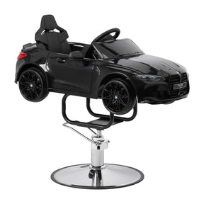 Gabbiano BMW kids hairdressing chair black car design