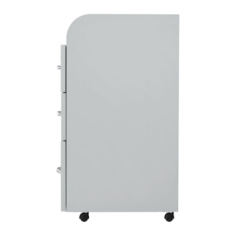 Grey Cabinet Kombi from ACTIVESHOP beauty salon furniture, featuring storage compartments and a sleek, modern design.