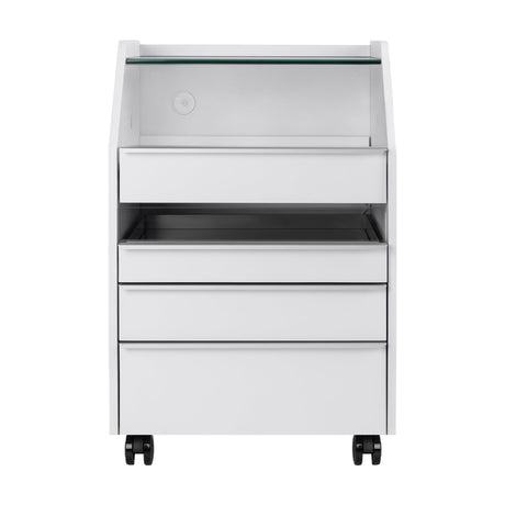 ACTIVESHOP The 984 podiatry assistant white beauty salon furniture with a sleek, functional design for podiatry treatments.