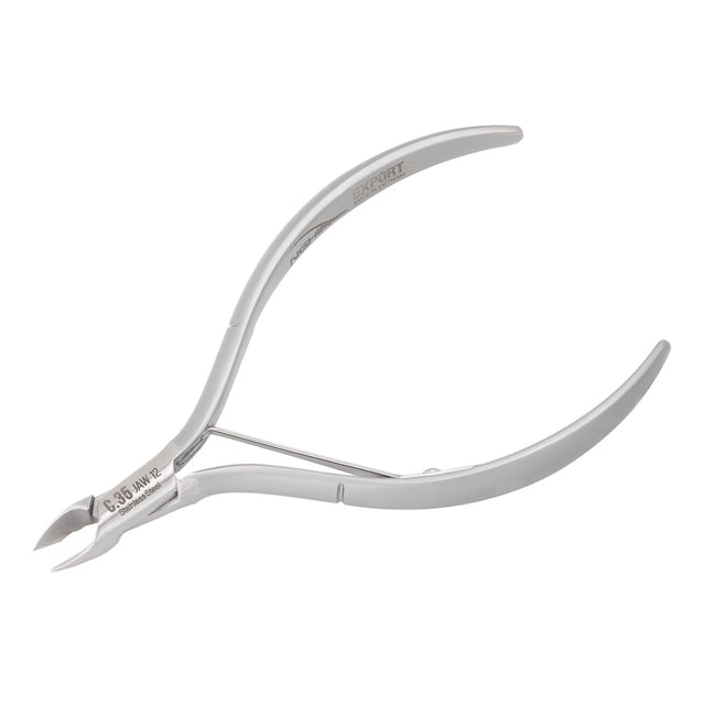 NGHIA C-35 cuticle nippers with 12mm jaw width, stainless steel manicure tool for precise cuticle trimming.