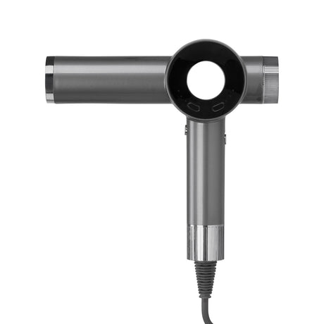 Kessner JET2 professional 2200W hair dryer with black and silver design, featuring a concentrator nozzle for styling.