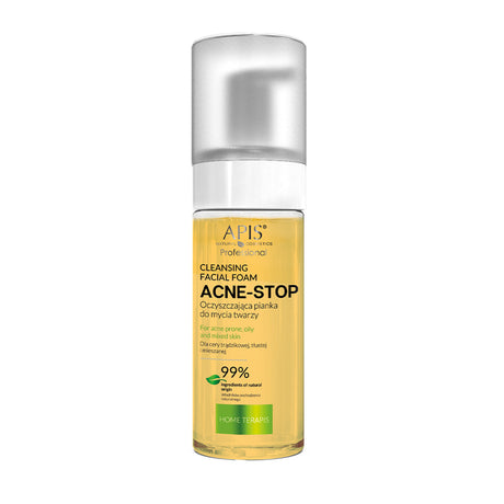 APIS ACNE-STOP Home Facial Foam in 150 ml bottle, cleansing foam for acne-prone skin, with gentle, foaming facial cleanser.