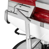 Gabbiano Royal X red barber chair adjustable height hydraulic lift