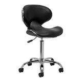 Black Gabbiano cosmetic stool Q-4599 V2 with adjustable height for beauty salon or professional makeup use.