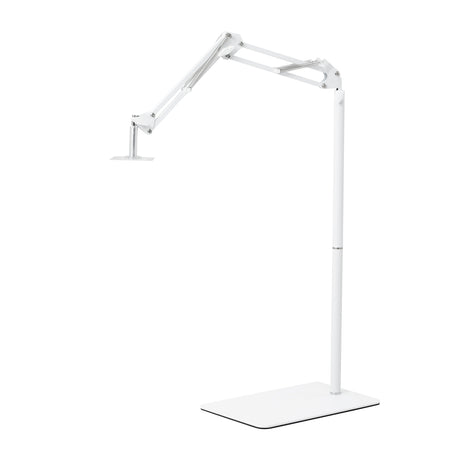 GLOW ρυθμιζόμενη βάση λάμπας UV/LED πεντικιούρ – Λευκή; αρθρωτός βραχίονας, άλλη θέση