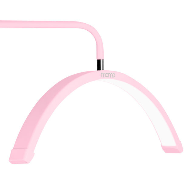 MOMO MX6 pink salon lamp with stable flat base and adjustable floor stand