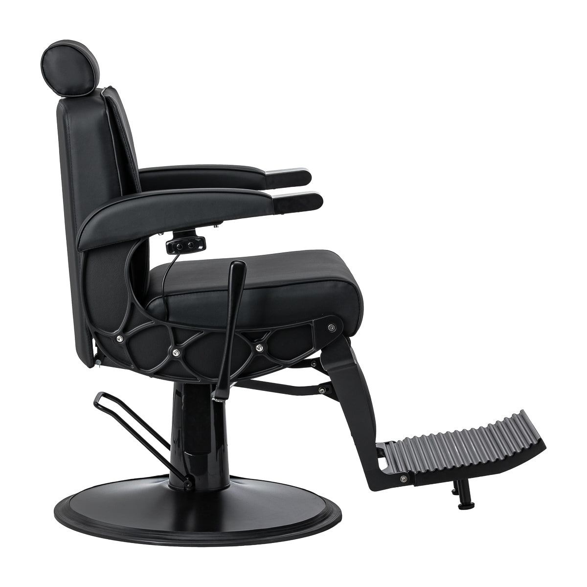Gabbiano Continental Καρέκλα Barber Με Μασάζ – Μαύρη · Πλάγια όψη