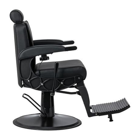 Gabbiano Continental Καρέκλα Barber Με Μασάζ – Μαύρη · Πλάγια όψη