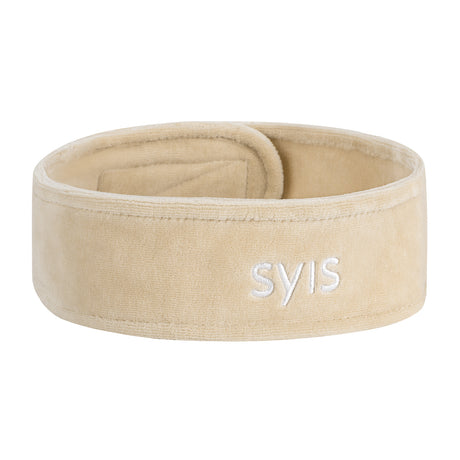 SYIS Beige Velour Beauty Headband For Professional Facial Treatments