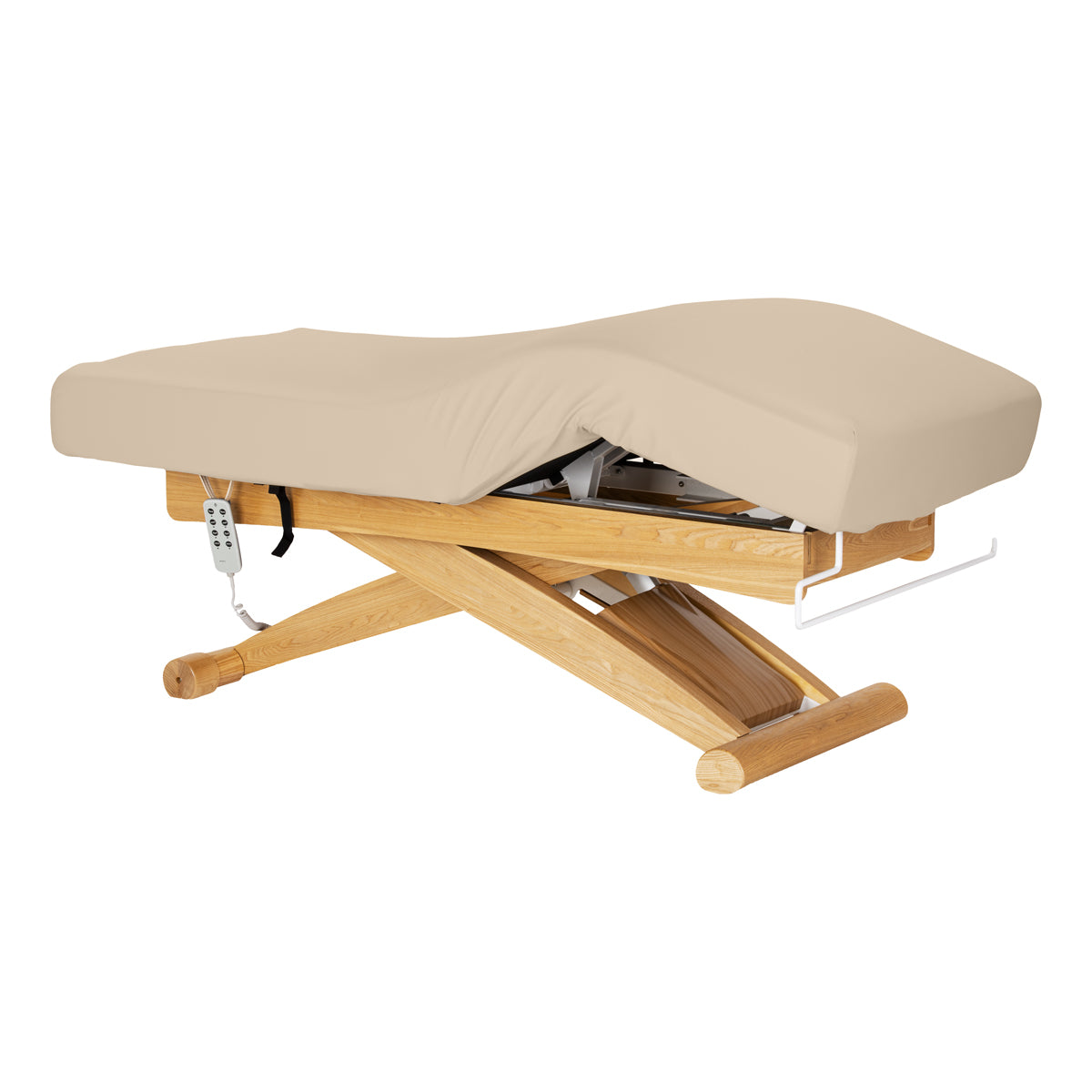 Sillon Siesta Ηλεκτρικό Κρεβάτι SPA – Μπεζ, Βάση Ανοιχτό Καφέ · Γενική όψη