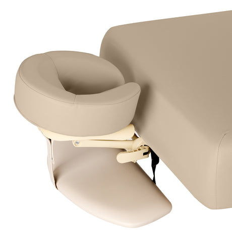 Sillon Siesta Ηλεκτρικό Κρεβάτι SPA – Μπεζ, Βάση Ανοιχτό Καφέ · Δακτυλιοειδές προσκέφαλο