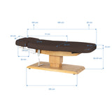Sillon Relax · σκούρο καφέ / ανοιχτό καφέ · διάγραμμα διαστάσεων
