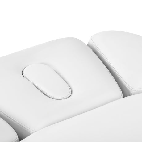 Sillon Relax · λευκό / ανοιχτό καφέ · προσκέφαλο και άνοιγμα προσώπου