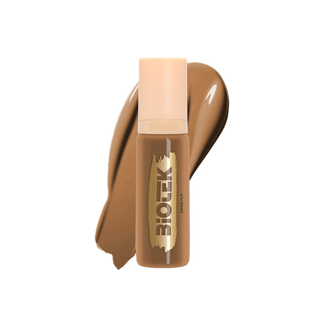 Biotek Mimosa Pigment 15ml bottle with orange-colored liquid and label, showcasing the product used for coloring or cosmetic purposes.