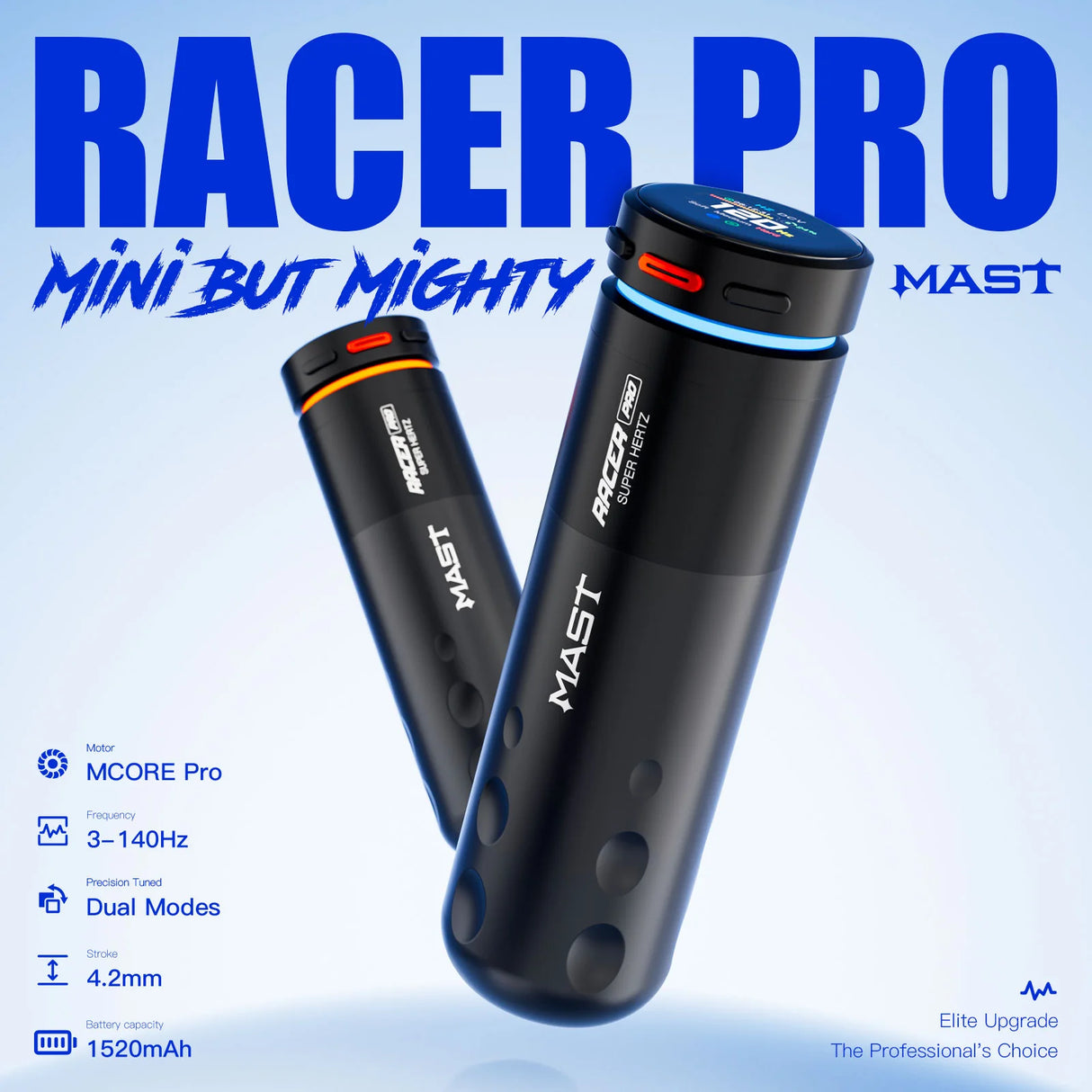 Mast Racer Pro Pink Wireless Tattoo Pen 4.2mm Stroke - BVShop