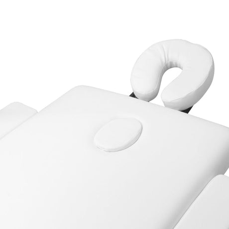 2-section aluminum folding massage table, comfort, white - BVShop