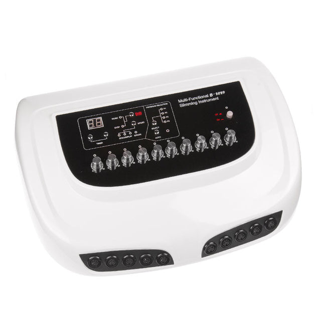 Beauty System electrical stimulation device with infrared therapy, model BR-2029, featuring control buttons and sleek design.