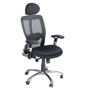 Black Ergonomic Chair CorpoComfort BX-4029A by Beauty System with adjustable armrests and lumbar support.