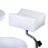 White Beauty System Pedicure Chair with built-in foot massager, featuring comfortable seating and modern design.