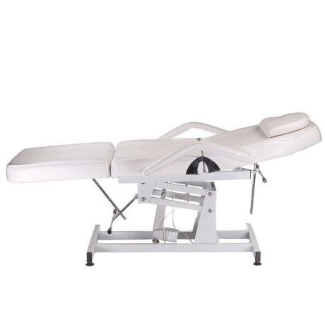Electrical cosmetic chair BD-8251 by Beauty System in white, featuring a padded seat, adjustable height, and ergonomic design.