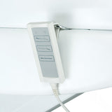 Electric armchair LUX Pedicure BG-273C with three engines, cream-colored, upholstered cosmetic chair by Beauty System.