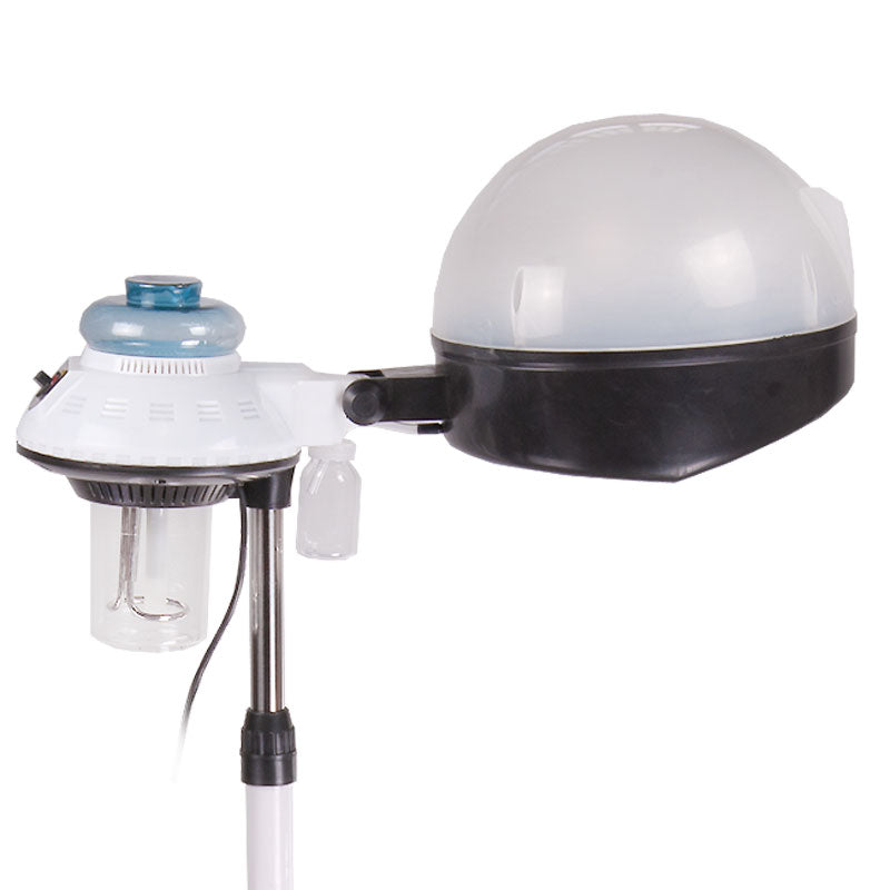 Beauty System BB-6008 white sauna and humidifier on stand, featuring a sleek design and control panel for home wellness use.