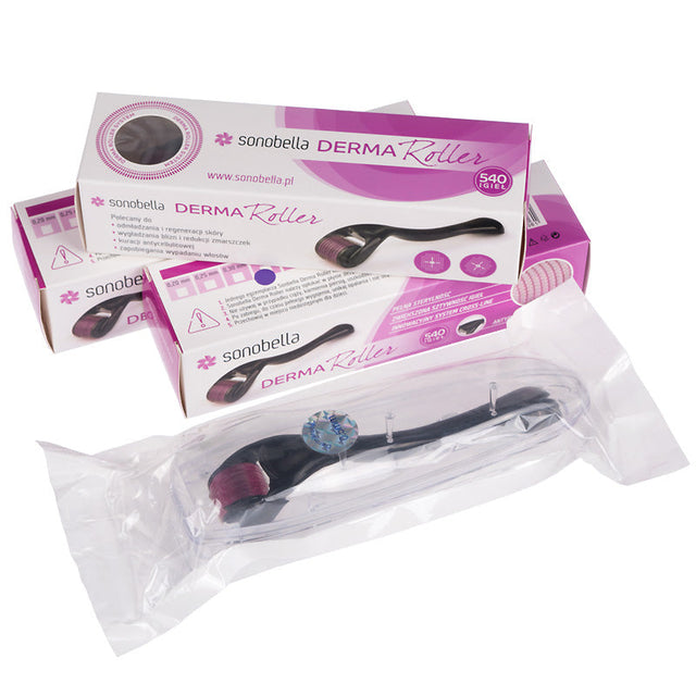 Beauty System Sonobella Dermaroller with 540 needles, 0.75mm for skincare and collagen boost.