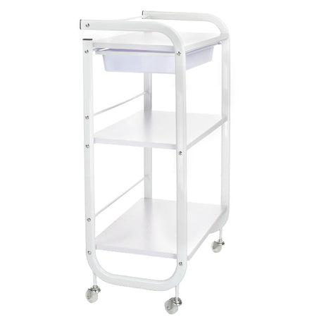 Beauty System Cosmetic Cabinet NG-ST027 with multiple compartments and mirrored doors for organized beauty storage.